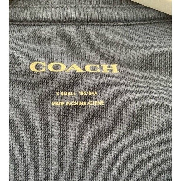 Coach Limited Edition Navy Airbrush Embroidered Crew Terry Sweatshirt Boxy XS - Picture 8 of 9
